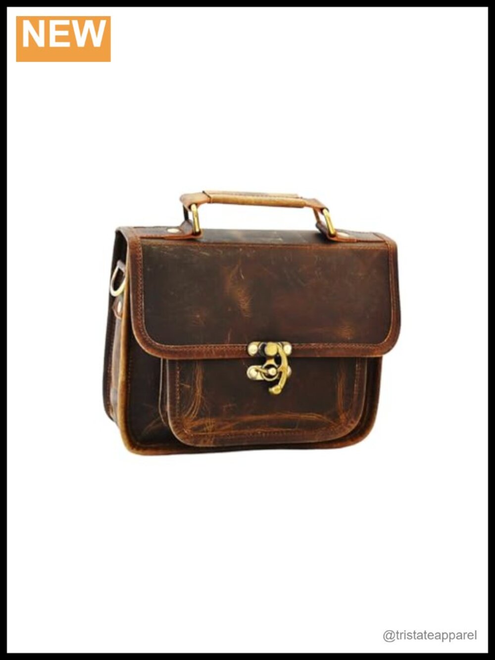 Genuine Buffalo Leather Satchel Crossbody Shoulder Bag Handmade Travel Purse